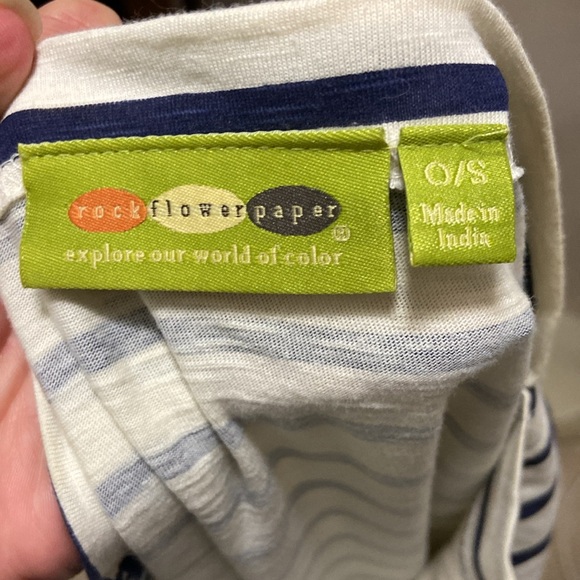 rockpaperflower Bateau Striped One Size Poncho NWOT - Picture 9 of 10